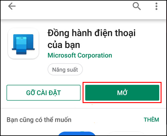 Bạn có thể tải ứng dụng Your Phone bằng cách vào CH Play