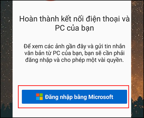 Bạn hãy chọn Đăng nhập bằng Microsoft