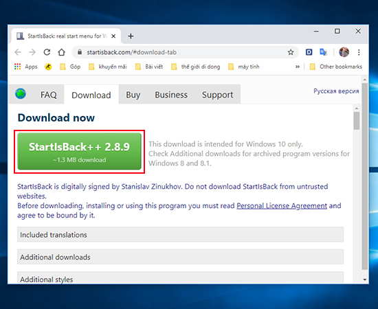Tải phần mềm StartIsBack