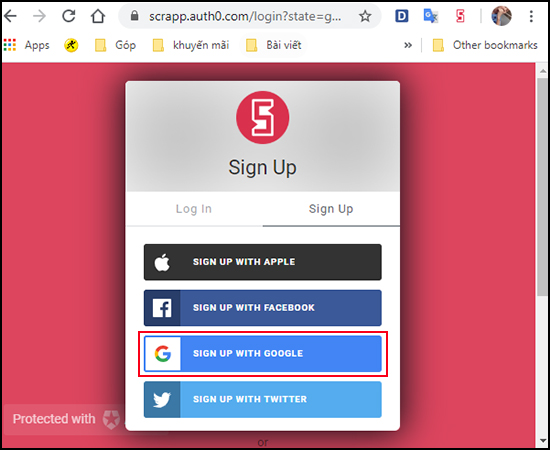 Lựa chọn các phương thức đăng nhập tiện ích