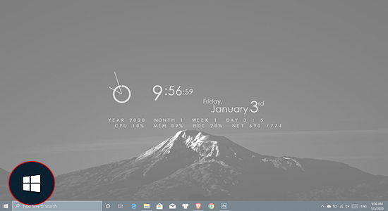 Chọn vào Menu Start của Windows