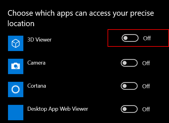 Chọn các ứng dụng nào có thể truy cập vị trí của thiết bị bạn 