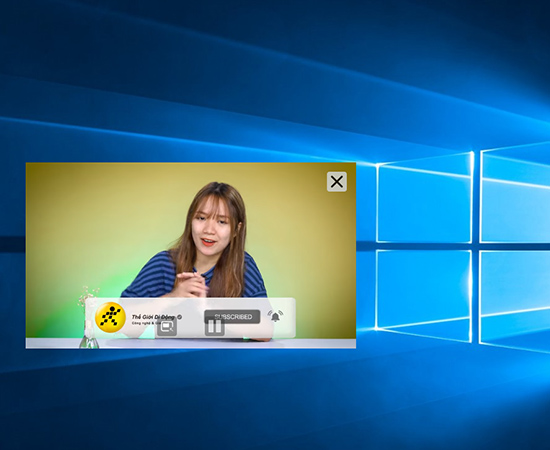 Có thể tùy chọn kích thước của cửa sổ.