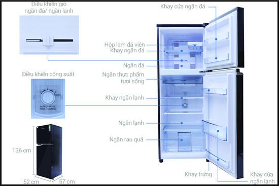 tủ lạnh Panasonic 188 lít NR-BA228PKV1