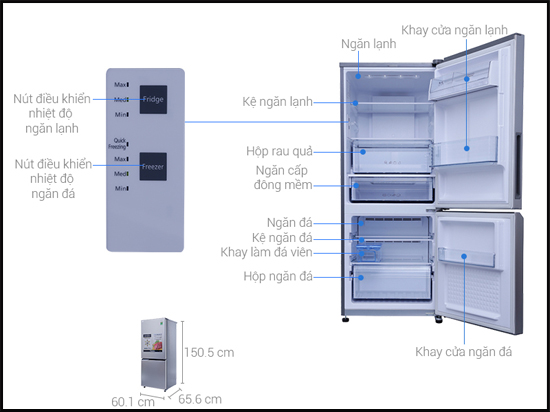 tủ lạnh Panasonic 255 lít NR-BV289QSVN