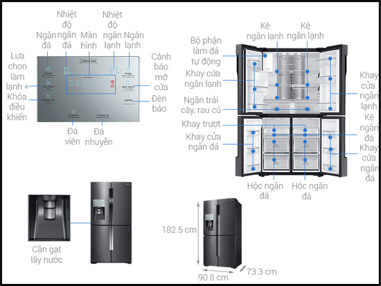 tủ lạnh Samsung Inverter 564 lít RF56K9041SG/SV