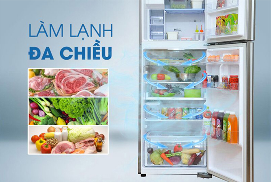 hệ thống làm lạnh đa chiều giúp bảo quản thực phẩm tốt hơn