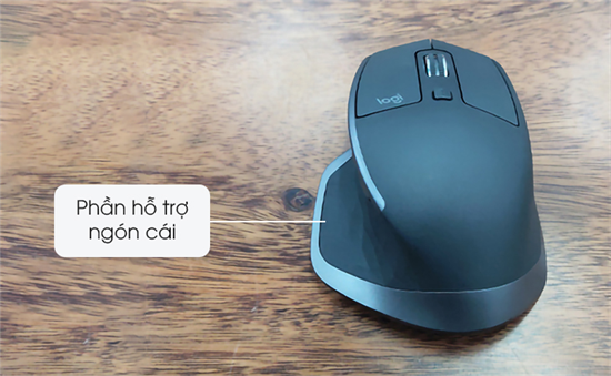 Phần hỗ trợ ng&oacute;n c&aacute;i gi&uacute;p b&aacute;m tay tốt hơn - Chuột m&aacute;y t&iacute;nh Logitech MX Master 2s