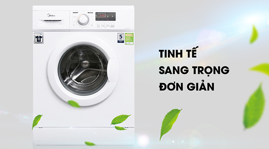 Thiết kế bên ngoài của máy giặt Midea