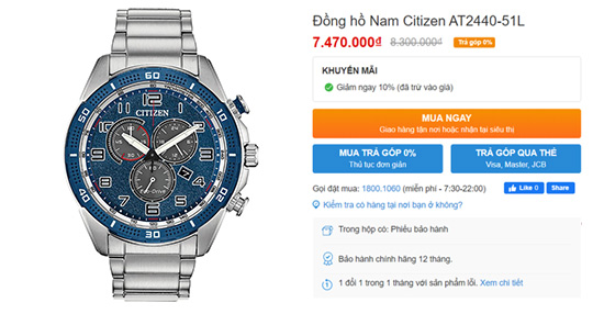 Phân biệt đồng hồ Citizen thật giả