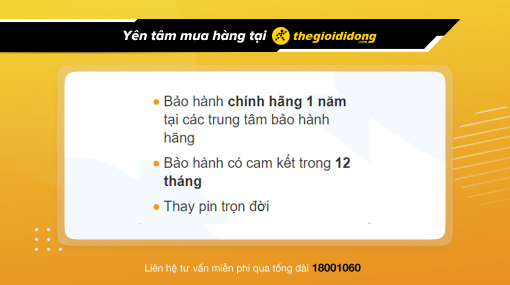 Chính sách bảo hành tại Thế Giới Di Động