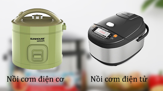 Nồi cơm điện 1.8L SUNHOUSE MAMA SHD8665G  v&agrave; Nồi cơm điện tử SUNHOUSE SHD8907B