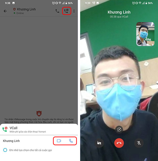 Cách gọi điện, nhắn tin miễn phí với Vcall, Vmessage