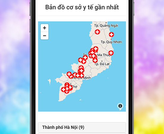 bản đồ phân bố trạm y tế