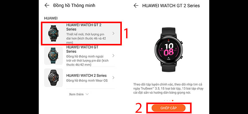 Ghép đôi Huawei Watch GT2 với smartphone 2