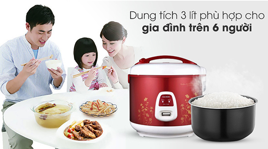 Nồi cơm điện cơ với dung t&iacute;ch lớn