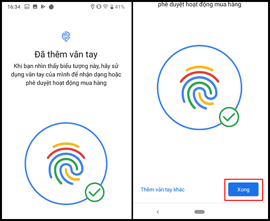 Hoàn thành thêm dấu vân tay