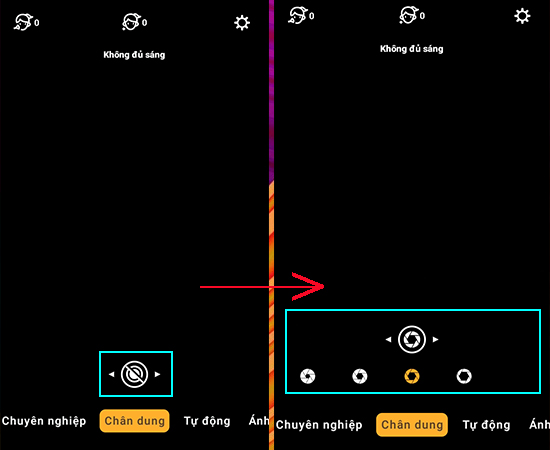 chế độ xóa phông 