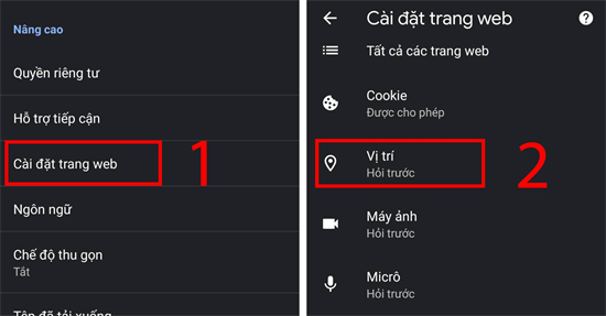 Bước 2: T&igrave;m đến mục C&agrave;i đặt trang web (Site Settings) > Vị tr&iacute; (Location).