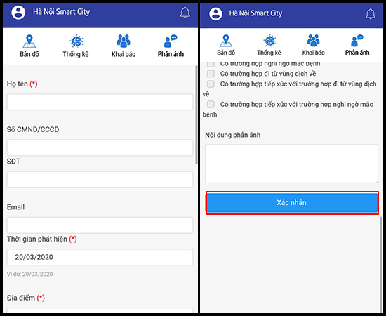 Phản ánh người khác có nguy cơ nhiễm bệnh