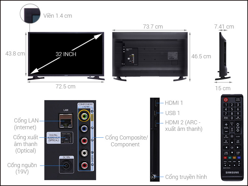 Smart Tivi Samsung 32 inch UA32N4300