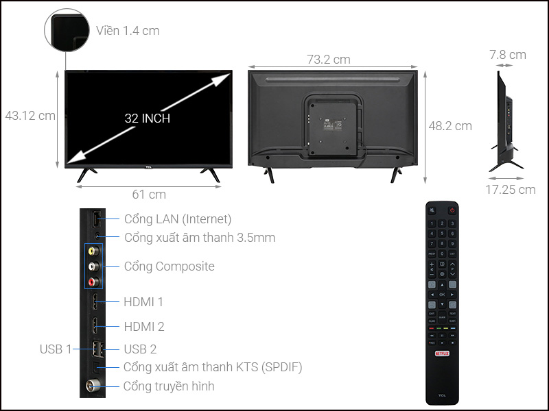 Smart Tivi TCL 32 inch L32S6300