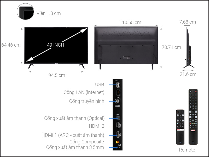 Android Tivi TCL 49 inch L49S6500
