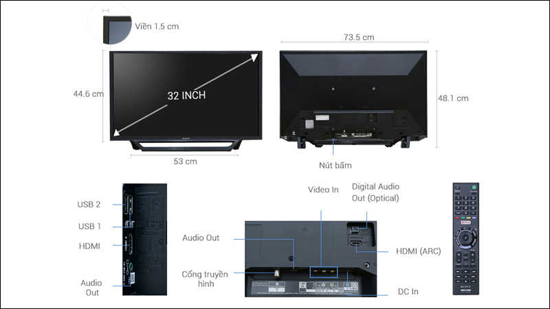 3. Âm thanh trên Tivi Sony 32 inch