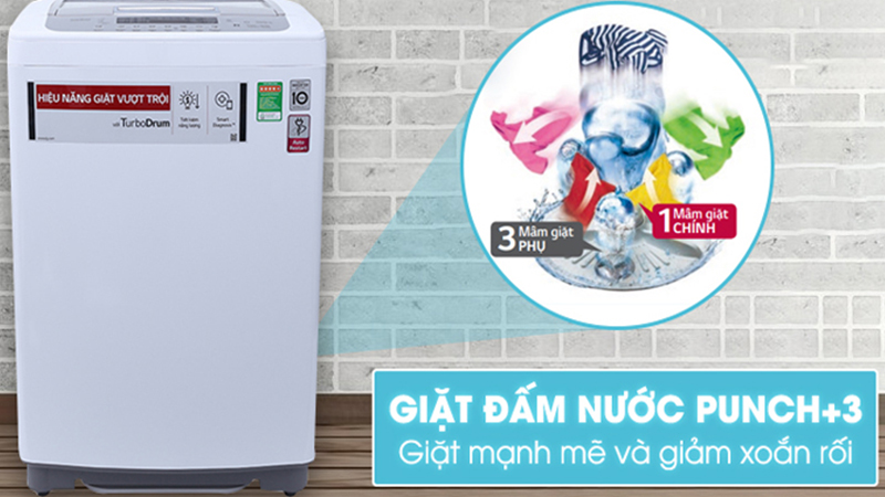 Công nghệ đấm nước và 3 mâm giặt phụ Punch+3 trên máy giặt LG là gì?