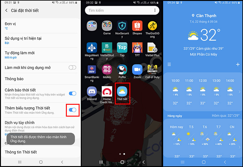 Cách Thêm Và Cài Đặt Tiện Ích Thời Tiết Trên Điện Thoại Samsung -  Thegioididong.Com