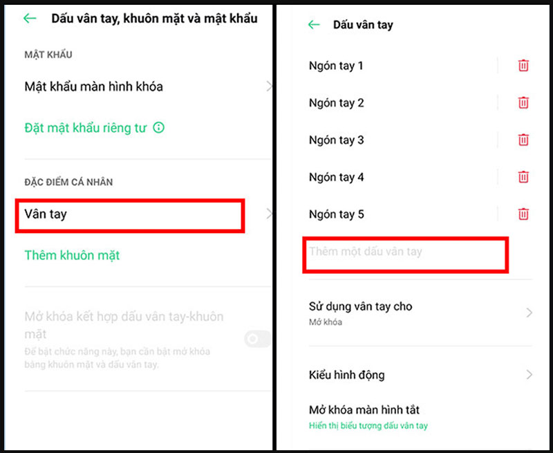 Hoàn tất thiết lập-> thêm tối đa