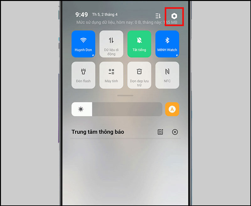 Cách vào cài đặt khác