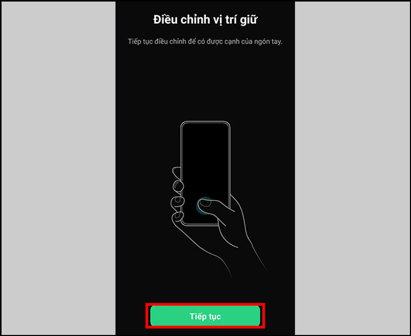 Điều chỉnh vị trí vân tay