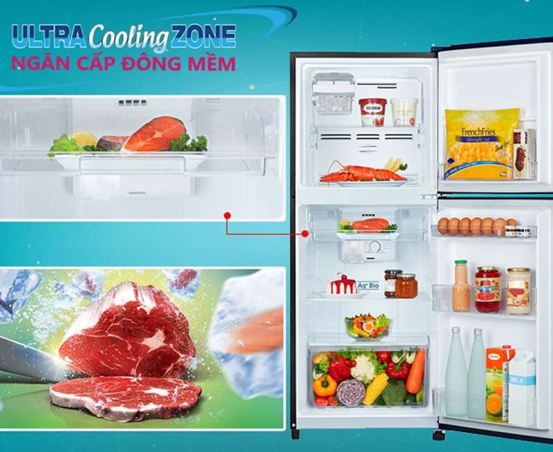 Ngăn cấp đông mềm Ultra Cooling Zone trên tủ lạnh Toshiba là gì?