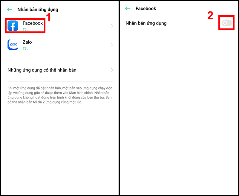 Gạt n&uacute;t sang phải để k&iacute;ch hoạt