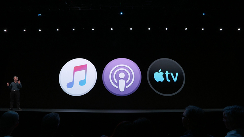 A trio of new Apple TV, Apple Music and Podcast apps