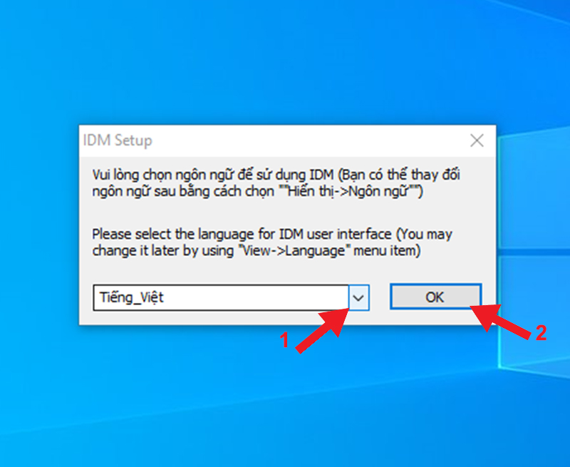 Lựa chọn ngôn ngữ