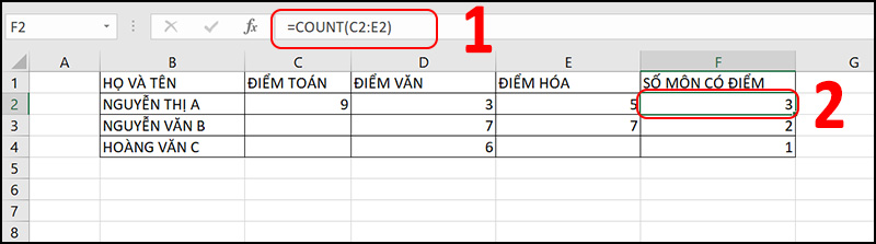 Hàm COUNT