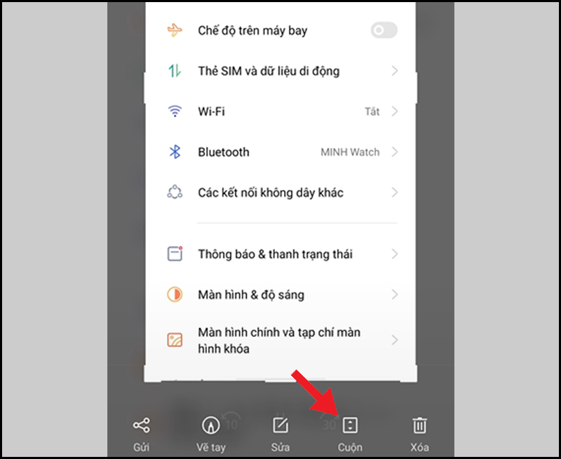 Nhấn n&uacute;t Cuộn