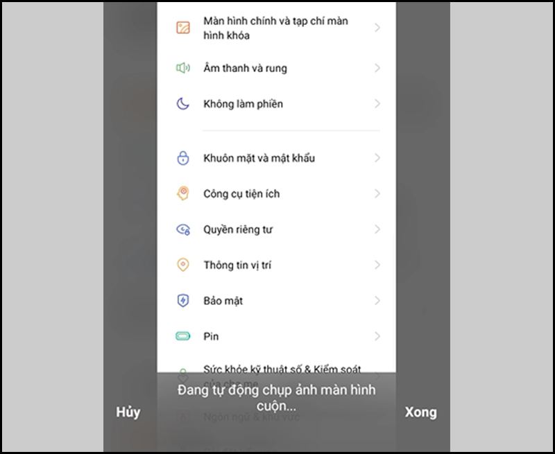 H&igrave;nh được tự động k&eacute;o xuống dưới