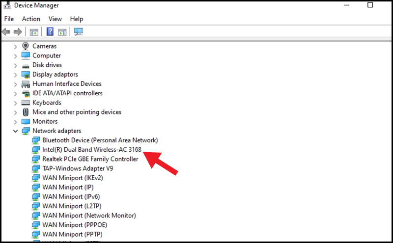 Tìm driver wifi