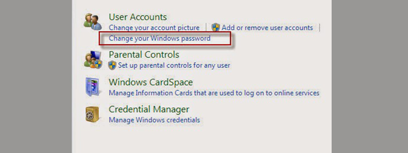 Change your Windows password