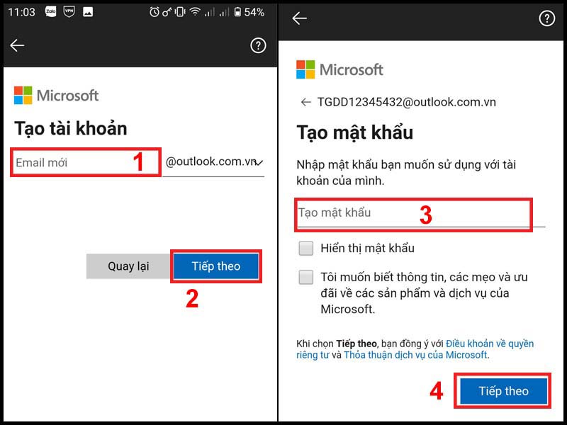 Cách đăng ký, tạo tài khoản mail Outlook trên máy tính, điện thoại(8)