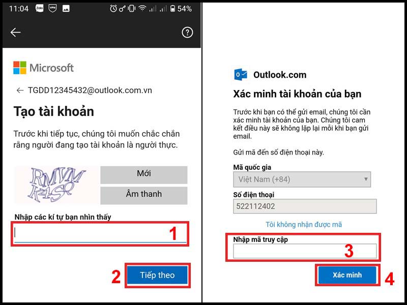Cách đăng ký, tạo tài khoản mail Outlook trên máy tính, điện thoại(9)