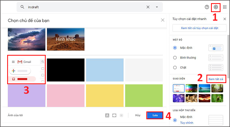 Bạn muốn thay đổi hình nền của Gmail trên máy tính để làm mới không gian làm việc của mình? Đừng lo lắng, chỉ với vài thao tác đơn giản, bạn có thể thực hiện điều đó một cách dễ dàng. Cùng khám phá các hình nền độc đáo và đẹp mắt để trang trí màn hình Gmail của bạn.