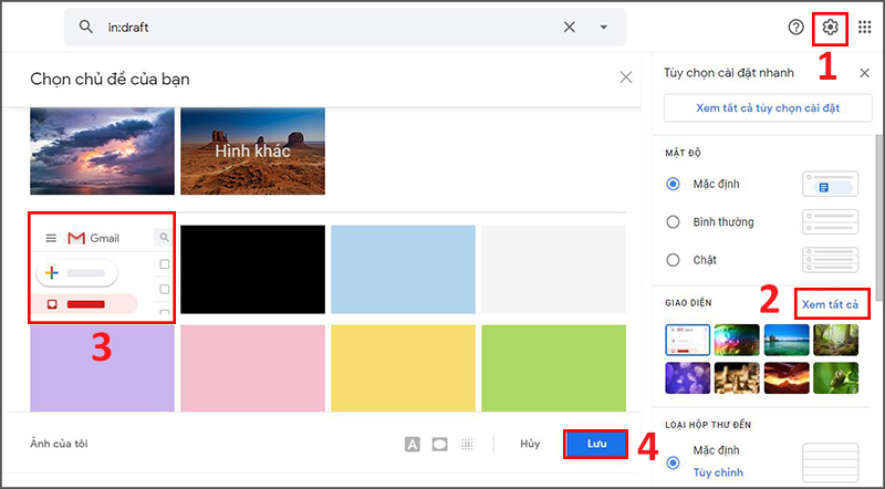 Cách thay đổi hình nền Gmail theo phong cách của bạn