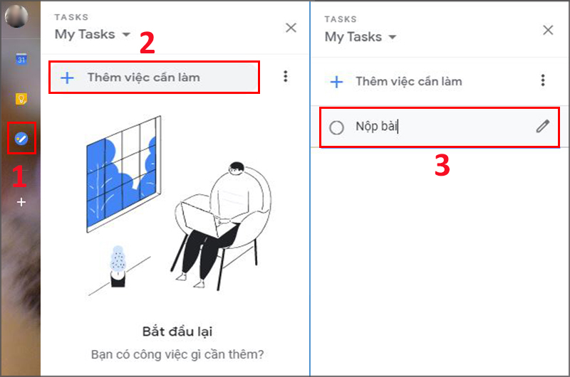 Thêm việc cần làm trên Google Tasks Thêm việc cần làm trên Google Tasks