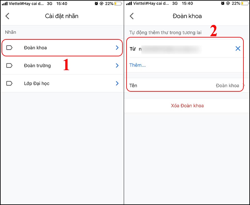 Chỉnh sửa các thông tin Chỉnh sửa các thông tin