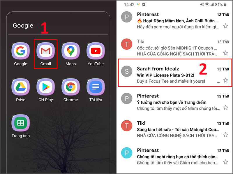 Hướng dẫn cách xóa, chặn thư rác, email đáng ngờ trong Gmail trên điện thoại (1)
