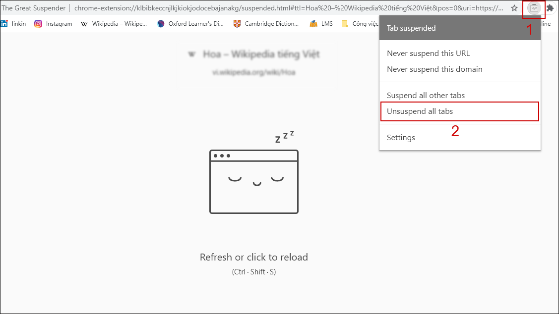 Cách mở lại tất cả các tab
